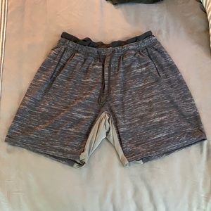 Black/Gray Lululemon Shorts 7” inseam